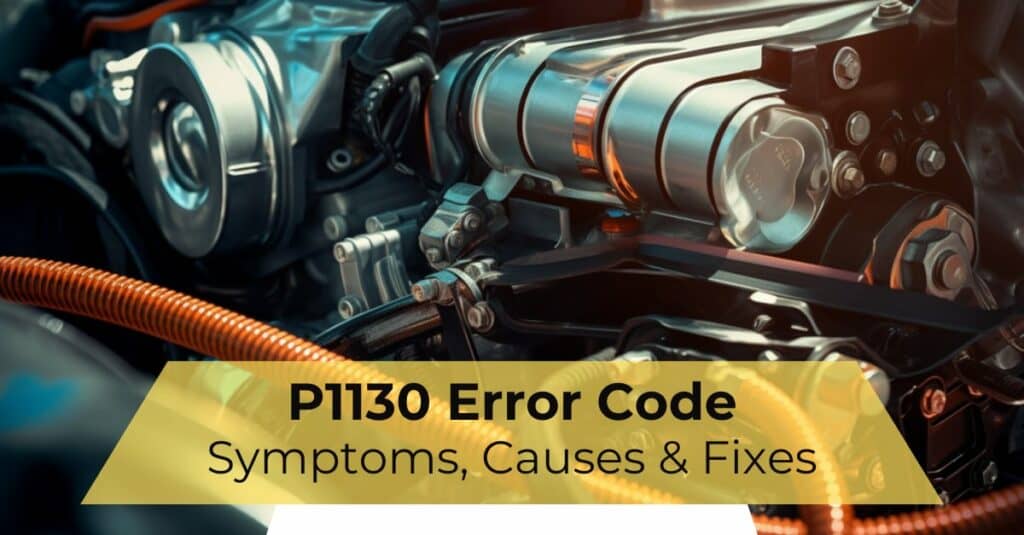 Engine with an issue from error code P1130.