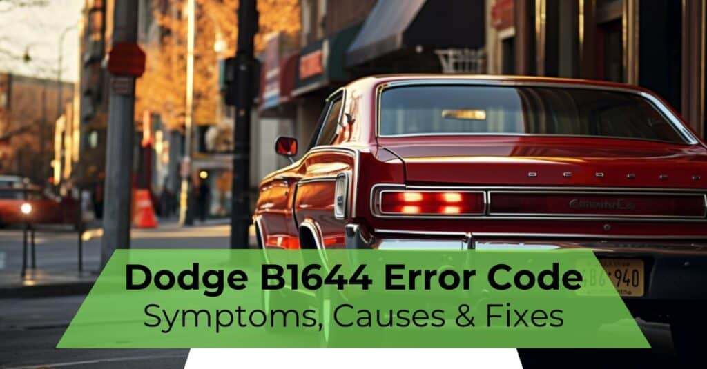 Showing a rear left turn signal in a old dodge. Dodge B1644 code error